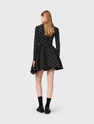 Skaterkleid mit Perlen und Strasssteinen