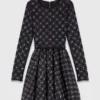 Skaterkleid mit Perlen und Strasssteinen