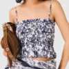 Smock-Oberteil mit Fruchtprint Smock-Oberteil mit Fruchtprint