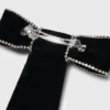 Strass-Haarspange mit Samtschleife