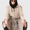 Strass-Pullover mit halbem Reißverschluss Strass-Pullover mit halbem Reißverschluss