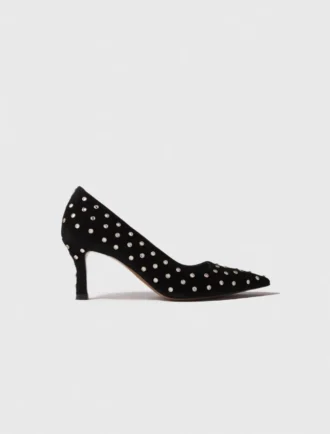 Strass-Pumps mit spitzer Zehenpartie