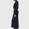 Strick-Maxikleid mit abnehmbarem Pullover