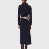 Strick-Maxikleid mit abnehmbarem Pullover