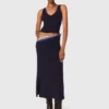Strick-Maxikleid mit abnehmbarem Pullover