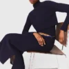 Strick-Maxikleid mit abnehmbarem Pullover