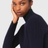 Strick-Maxikleid mit abnehmbarem Pullover