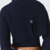Strick-Maxikleid mit abnehmbarem Pullover