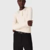 Strick-Poloshirt mit Strasskragen