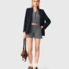 Strick-Shorts mit Strasssteinen