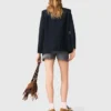 Strick-Shorts mit Strasssteinen