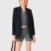 Strick-Shorts mit Strasssteinen
