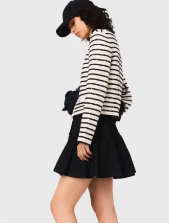 Strickjacke aus Wolle mit Pailletten