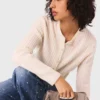 Strickjacke mit abnehmbarem Kragen