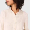 Strickjacke mit abnehmbarem Kragen