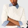 Strickjacke mit Strassverzierung vorne