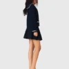 Strickjacke mit U-Boot-Ausschnitt und Zopfmuster