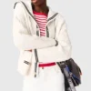 Strickjacke mit Zopfmuster und U-Boot-Ausschnitt