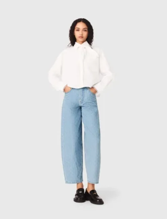 Strukturierte Ballonjeans