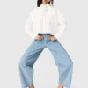 Strukturierte Ballonjeans Strukturierte Ballonjeans