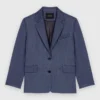 Strukturierter Anzugblazer mit Strasssteinen
