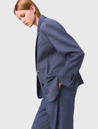 Strukturierter Anzugblazer mit Strasssteinen