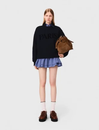 Sweatshirt mit geprägtem Paris-Logo