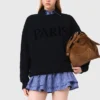 Sweatshirt mit geprägtem Paris-Logo