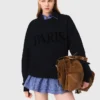 Sweatshirt mit geprägtem Paris-Logo