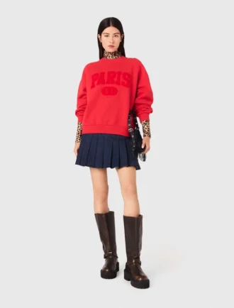 Sweatshirt mit „Paris New York“-Schriftzug