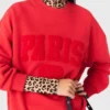 Sweatshirt mit „Paris New York“-Schriftzug