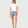 Tailliertes T-Shirt mit Falten Tailliertes T-Shirt mit Falten