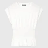 Tailliertes T-Shirt mit Falten Tailliertes T-Shirt mit Falten