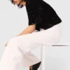 Top aus Samt mit Pailletten Top aus Samt mit Pailletten