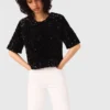 Top aus Samt mit Pailletten Top aus Samt mit Pailletten