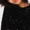Top aus Samt mit Pailletten Top aus Samt mit Pailletten