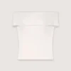 Top mit Bardot-Ausschnitt aus Rippstrick Top mit Bardot-Ausschnitt aus Rippstrick