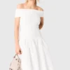 Top mit Bardot-Ausschnitt aus Rippstrick Top mit Bardot-Ausschnitt aus Rippstrick