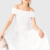 Top mit Bardot-Ausschnitt aus Rippstrick Top mit Bardot-Ausschnitt aus Rippstrick