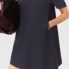 Trapezkleid aus schwerem Crêpe Trapezkleid aus schwerem Crêpe