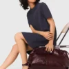 Trapezkleid aus schwerem Crêpe Trapezkleid aus schwerem Crêpe