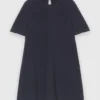 Trapezkleid aus schwerem Crêpe Trapezkleid aus schwerem Crêpe