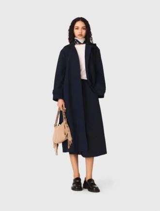 Trenchcoat mit abnehmbarer Kapuze mit Strasssteinen