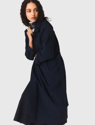 Trenchcoat mit abnehmbarer Kapuze mit Strasssteinen