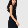 Tweed-Kleid mit Denim-Details