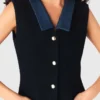 Tweed-Kleid mit Denim-Details