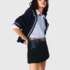 Tweed-Shorts mit Denim-Details Tweed-Shorts mit Denim-Details