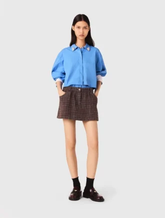 Tweed-Shorts mit elastischem Bund Tweed-Shorts mit elastischem Bund