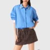 Tweed-Shorts mit elastischem Bund