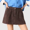 Tweed-Shorts mit elastischem Bund